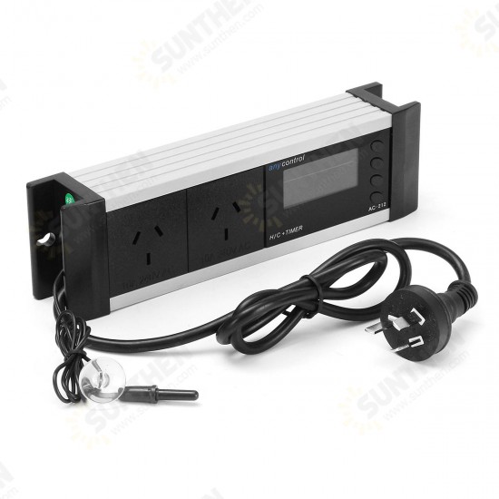 0~50℃ Cool/Heat Mode Temperature Controller Aquarium Switch Socket LCD Display US/EU/UK/AU Plug