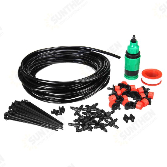 10 Meters DIY Plant Self Watering Adjustable Micro Drip Irrigation System Garden Hose Set