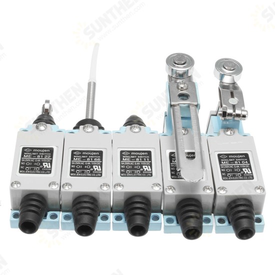 10 Types 250VAC Limit Switch IP65 Adjustable Actuator Roller Arm Rod Spring Coil Endstop Switch