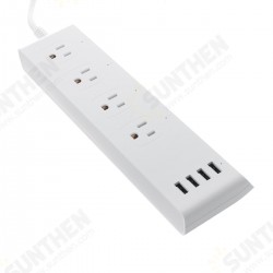 100-240V Smart WIFI Socket 4 US Plugs W/ 4 USB Ports Socket Switch Support Alexa/Echo/Google Home 100-240V Smart WIFI Socket 4 US Plugs W/ 4 USB Ports Socket Switch Support Alexa/Echo/Google Home