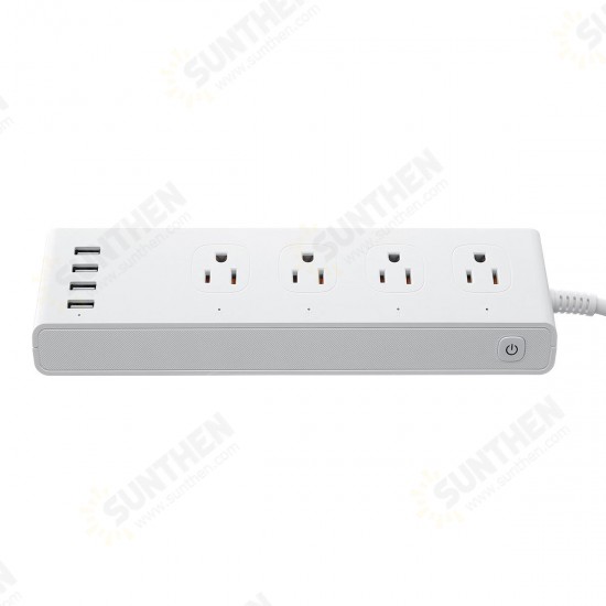 100-240V Smart WIFI Socket 4 US Plugs W/ 4 USB Ports Socket Switch Support Alexa/Echo/Google Home