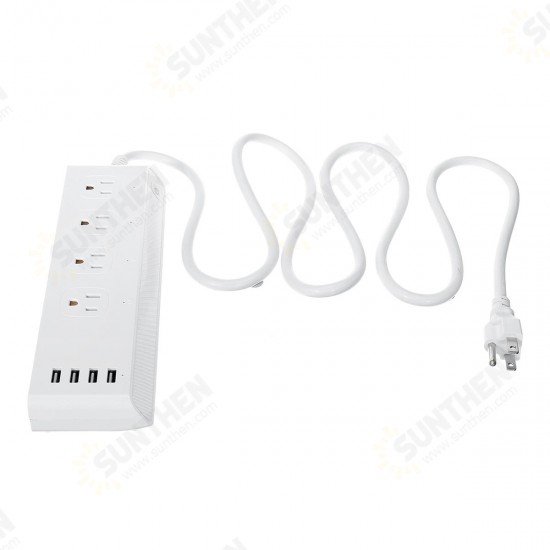 100-240V Smart WIFI Socket 4 US Plugs W/ 4 USB Ports Socket Switch Support Alexa/Echo/Google Home