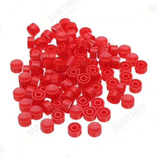 100 Pcs Micro Switch Tact Cap Slim Cap Tactile Push Button Switch Momentary Tact