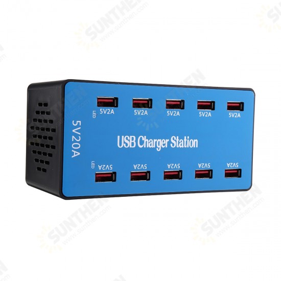 10/20/40 Ports Multi USB Intelligent Fast Charger Charging Station Travel Hub