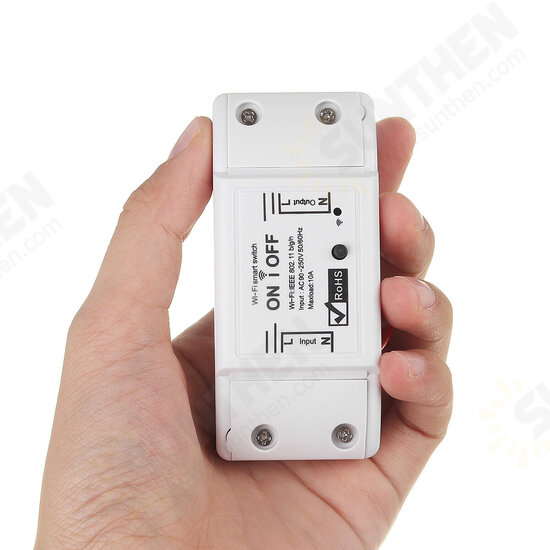 10A 2200W Wifi Smart Switch Compatible with Amazon Alexa & for Google Home Timer