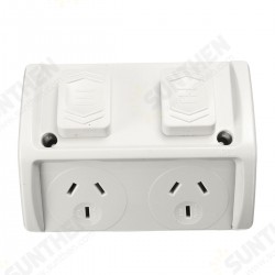 10A Weatherproof Double Powerpoint Outdoor Power Outlet Switch Socket AU 10A Weatherproof Double Powerpoint Outdoor Power Outlet Switch Socket AU