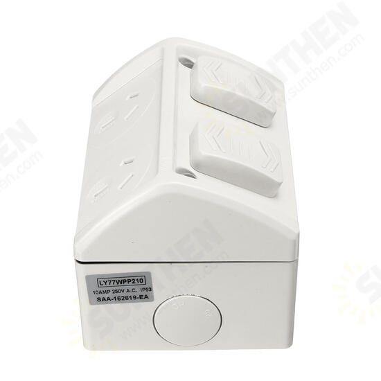 10A Weatherproof Double Powerpoint Outdoor Power Outlet Switch Socket AU