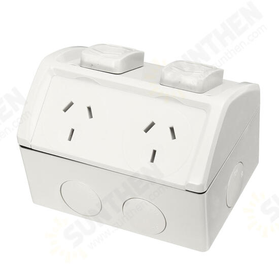 10A Weatherproof Double Powerpoint Outdoor Power Outlet Switch Socket AU