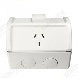10A Weatherproof Single Powerpoint Outdoor Power Outlet Switch Socket AU 10A Weatherproof Single Powerpoint Outdoor Power Outlet Switch Socket AU