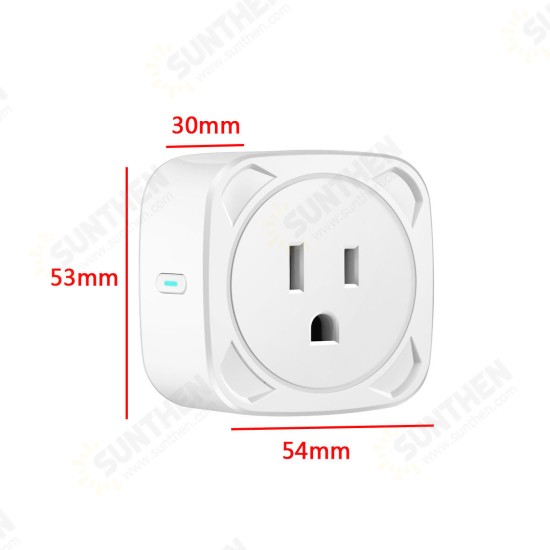 10A WiFi Smart Socket Switch US Plug Remote control Power Strip Timing Switch 110-240V