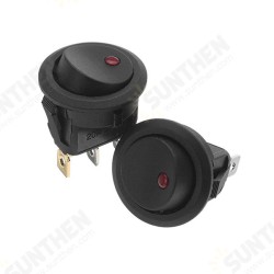 10Pcs Rocker Switch with Red LED Light On/Off Round Boat Rocker Switch 20A/12V DC 10Pcs Rocker Switch with Red LED Light On/Off Round Boat Rocker Switch 20A/12V DC