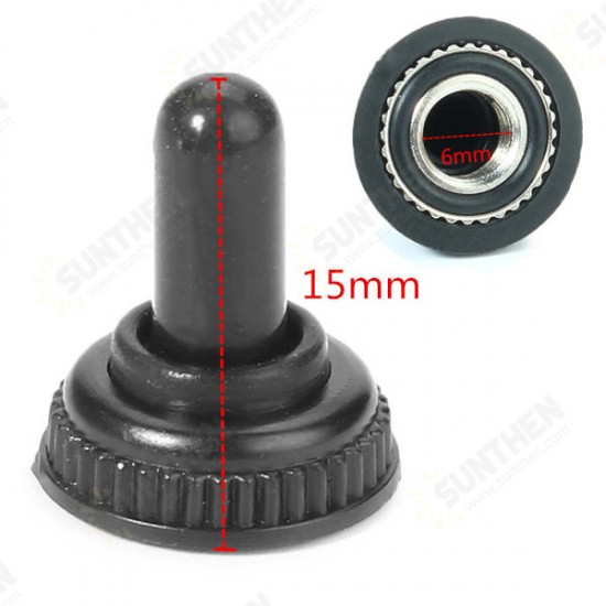 10pcs Rubber Toggle Switch Waterproof Cover Dustproof Hat Cap Protect 6mm/12mm