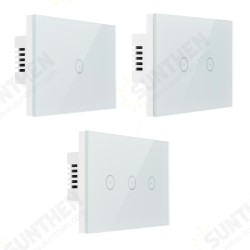 110V-240V US Plug Smart Voice Control Glass Panel Switch Waterproof Electric Shockproof Panel Timer Switch Support Alexa Google home voice control 110V-240V US Plug Smart Voice Control Glass Panel Switch Waterproof Electric Shockproof Panel Timer Switch Support Alexa Google home voice control