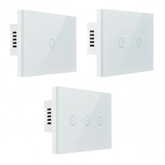110V-240V US Plug Smart Voice Control Glass Panel Switch Waterproof Electric Shockproof Panel Timer Switch Support Alexa Google home voice control