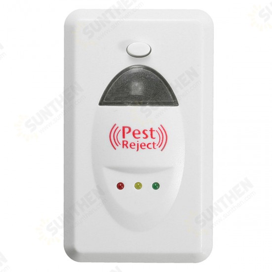 110V Ultrasonic Electronic Pest Dispeller Reject Anti-Mosquito Bug Insect Enhanced PVC