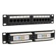 12 Port Cat6 Cat5 RJ45 Patch Panel Ethernet Network Rack Wall Mounted Bracket