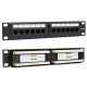 12 Port Cat6 Cat5 RJ45 Patch Panel Ethernet Network Rack Wall Mounted Bracket