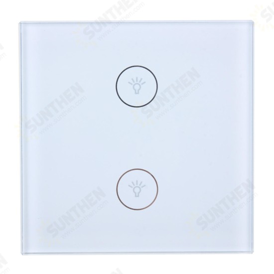 1/2/3 Way AC100-240V Smart Wall Switch Wifi Smart Remote Switch Touch Switch Wireless Voice Control