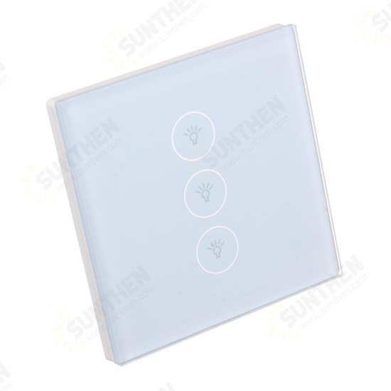 1/2/3 Way AC100-240V Smart Wall Switch Wifi Smart Remote Switch Touch Switch Wireless Voice Control