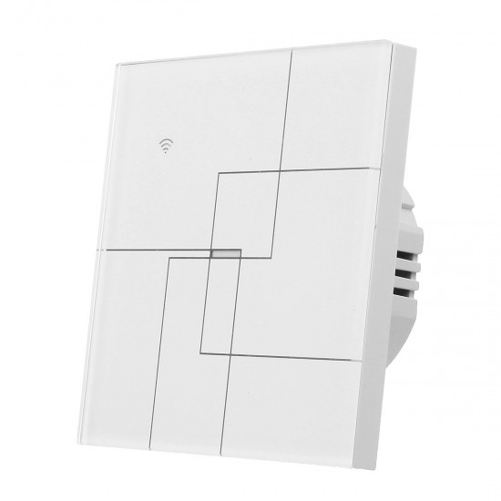 1/2/3 Way AC100-240V Smart Wifi Light Switch Wall Touch Switch Panel Work with Alexa Google Home