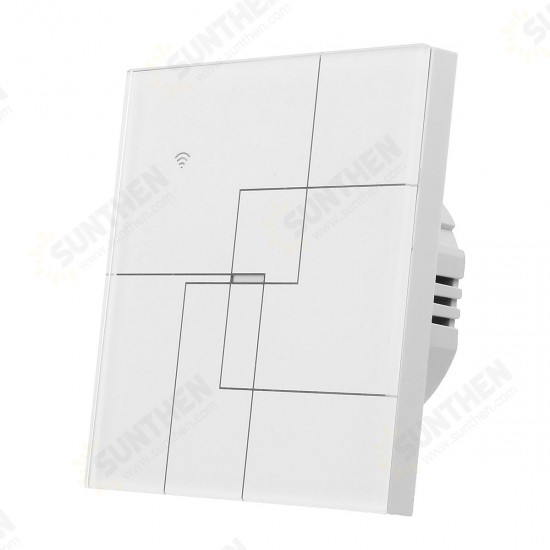 1/2/3 Way AC100-240V Smart Wifi Light Switch Wall Touch Switch Panel Work with Alexa Google Home