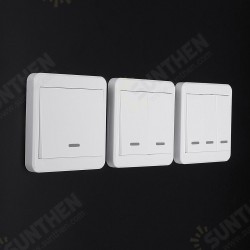 1/2/3 Way Push Button Switch Remote Control Switch 86 Wall Panel 315MHz Wireless 1/2/3 Way Push Button Switch Remote Control Switch 86 Wall Panel 315MHz Wireless