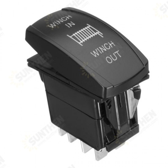 12V 20A 7Pin LED Light Laser Rocker Switch Momentary Rocker Switch Winch In Out ON/OFF