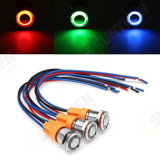 12V-24V 4Pin 12mm Metal ON/OFF LED Push Button Switch Wiring Harness Switch Self-Locking Waterproof 12V-24V 4Pin 12mm Metal ON/OFF LED Push Button Switch Wiring Harness Switch Self-Locking Waterproof