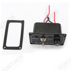 12V LED Indicator Bilge Pump Switch Panel Housing 3 Way Panel Manual / Off / Auto RV Marine Boat