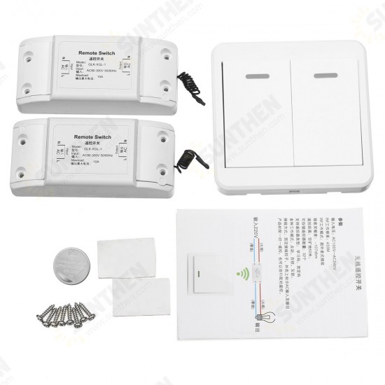 1/2Way Lamp Light Wireless Remote Control Switch Receiver Transmitter ON/OFF Switch Controller