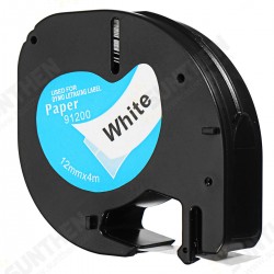 12mmx4m Portable Plastic Label Tape Compatible For DYMO LetraTAG 91200 Black on White 12mmx4m Portable Plastic Label Tape Compatible For DYMO LetraTAG 91200 Black on White
