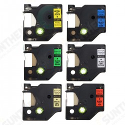 12mmx7m Plastic Label Tape Compatible For Dymo D1 LetraTag 45016 45017 45018 45019 12mmx7m Plastic Label Tape Compatible For Dymo D1 LetraTag 45016 45017 45018 45019