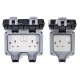 13A Waterproof Double Socket Plug Socket Box Electronic Switch Module Socket with Installation Accessories 13A Waterproof Double Socket Plug Socket Box Electronic Switch Module Socket with Installation Accessories