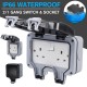 13A Waterproof Double Socket Plug Socket Box Electronic Switch Module Socket with Installation Accessories