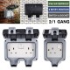 13A Waterproof Double Socket Plug Socket Box Electronic Switch Module Socket with Installation Accessories 13A Waterproof Double Socket Plug Socket Box Electronic Switch Module Socket with Installation Accessories