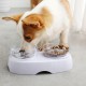 15 Degrees Incline Oblique Pet Cat Dog Bowl Detachable Cat Ears Shape Drinking Eating Feeding Bowl