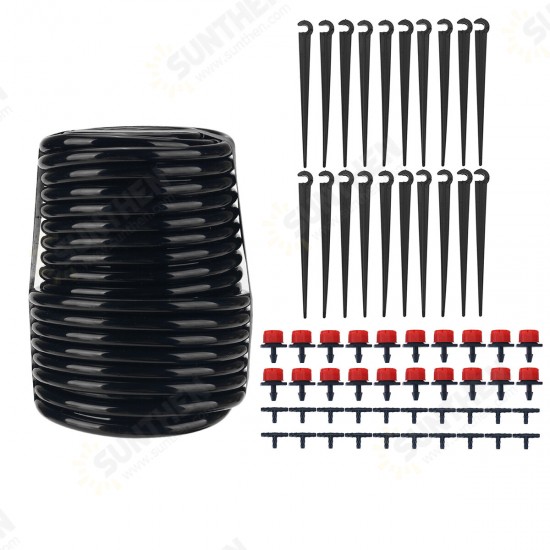 15/25M Adjustable Water Flow Irrigation Drippers Nozzle Barb Connector Kits Set Garden 15/25M Adjustable Water Flow Irrigation Drippers Nozzle Barb Connector Kits Set Garden