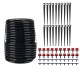 15/25M Adjustable Water Flow Irrigation Drippers Nozzle Barb Connector Kits Set Garden