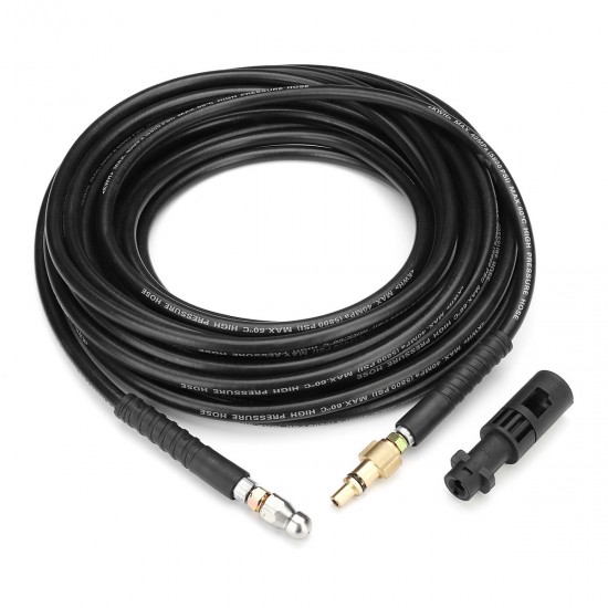 15M 5800PSI High Pressure Washer Drain Tube Cleaning Hose Kit Pipe Cleaner Unblocker
