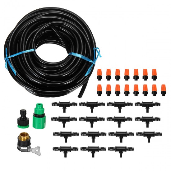 15M Micro-Drip Irrigation Watering Automatic Garden Plant Greenhouse System