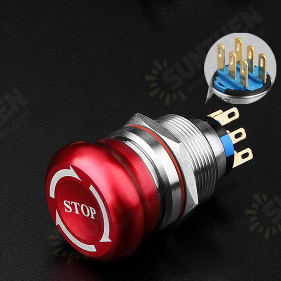 19/22mm Emergency Stop Metal Mushroom Buttons