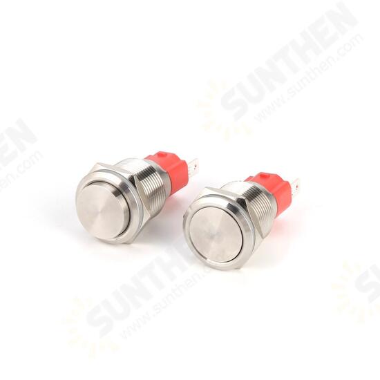 19MM 10A 250V 2Pin Button Switch Momentary Reset Push Button Switch