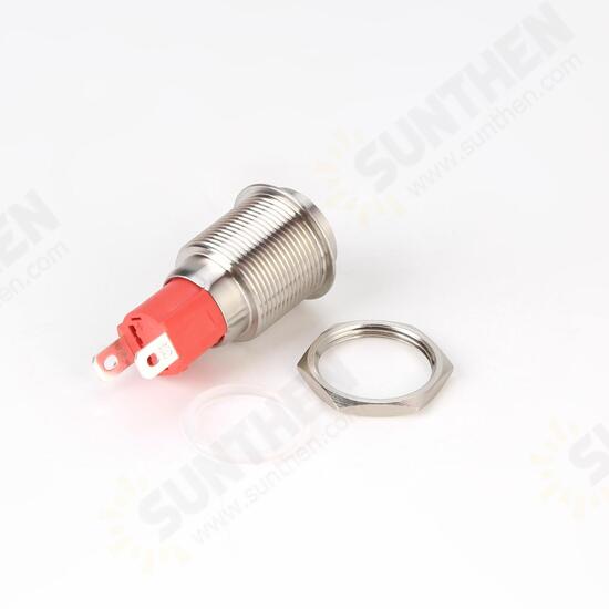 19MM 10A 250V 2Pin Button Switch Momentary Reset Push Button Switch