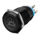 19MM Push Button Switch 12V LED Self Lock Switch IP65 Waterproof Metal On-Off Switch