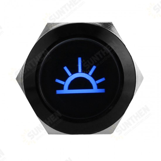 19MM Push Button Switch 12V LED Self Lock Switch IP65 Waterproof Metal On-Off Switch 19MM Push Button Switch 12V LED Self Lock Switch IP65 Waterproof Metal On-Off Switch