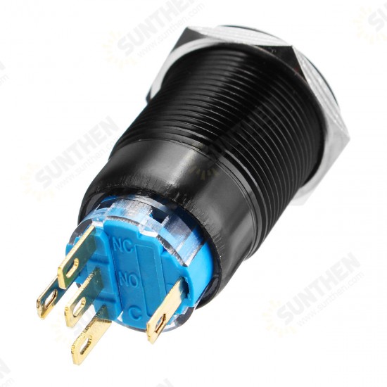 19MM Push Button Switch 12V LED Self Lock Switch IP65 Waterproof Metal On-Off Switch 19MM Push Button Switch 12V LED Self Lock Switch IP65 Waterproof Metal On-Off Switch