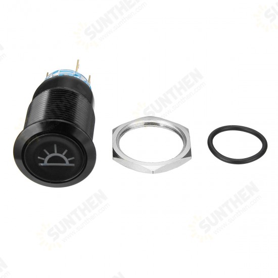 19MM Push Button Switch 12V LED Self Lock Switch IP65 Waterproof Metal On-Off Switch 19MM Push Button Switch 12V LED Self Lock Switch IP65 Waterproof Metal On-Off Switch