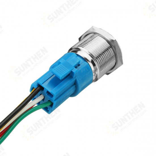 19mm Metal Waterproof 12/24V 5Pin ON-OFF Push Button Switch LED Power Switch 19mm Metal Waterproof 12/24V 5Pin ON-OFF Push Button Switch LED Power Switch