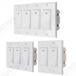 2-4 Gang Smart WiFi Wall Light Fan Switch Modern Panel For Amazon Alexa Google Home 2-4 Gang Smart WiFi Wall Light Fan Switch Modern Panel For Amazon Alexa Google Home