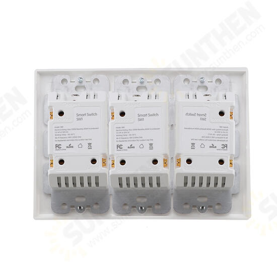 2-4 Gang Smart WiFi Wall Light Fan Switch Modern Panel For Amazon Alexa Google Home 2-4 Gang Smart WiFi Wall Light Fan Switch Modern Panel For Amazon Alexa Google Home